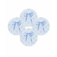 thumbnail image 7 of 13 Inch Round Placemats Set of 4, Cute Bow Non Slip Heat Insulation PP Table Mats, Blue Bowknot Minimalist Solid Color Washable Place Mats for Kitchen Dining Party Table Decor, 7 of 7