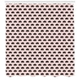 thumbnail image 3 of Ambesonne Ethnic Shower Curtain, with Heart, 69"Wx75"L, White Black and Rose, 3 of 3