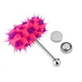 thumbnail image 2 of Stainless Steel Vibrating Tongue Ring 3 Types Barbell, Body Piercing Jewelry with Stimulating Silicone Wrap for Individuality, 2 of 7
