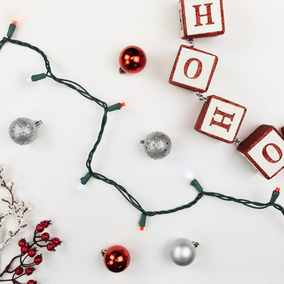 Northlight LED Wide Angle Christmas Lights - Red and White - 16.25' Green Wire - 50ct