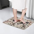thumbnail image 4 of Paw Prints and Bones Flannel Non Slip Door Rugs,Washable Door Mats Indoor,Decorative Door Mats,Dirt-Resistant and Absorbent Doormat for Entrance,Bedroom,Kitchen,Bathroom,23.5x16in(60x40cm), 4 of 5