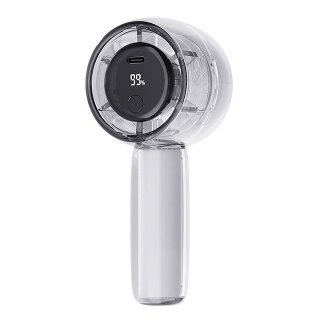 Ventilador Alta Velocidad LED 100 Velocidades Turbo Pantalla Digital para La Oficina en Casa (gris)