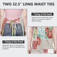 thumbnail image 6 of Pioneer Flower Floral Print Pattern Apron-Garden Aprons for Women with Pockets-Cotton Linen Waterproof Kitchen Cooking Gardening Aprons Adjustable for Kitchen,Cooking,BBQ and Salon 33x27 Inch, 6 of 7