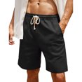 thumbnail image 1 of Pantalones cortos con cordón para hombre, pantalones cortos de verano para hombre, pantalones cortos elásticos casuales de verano para hombre, pantalones cortos holgados con durabilidad extendida, 1 of 2