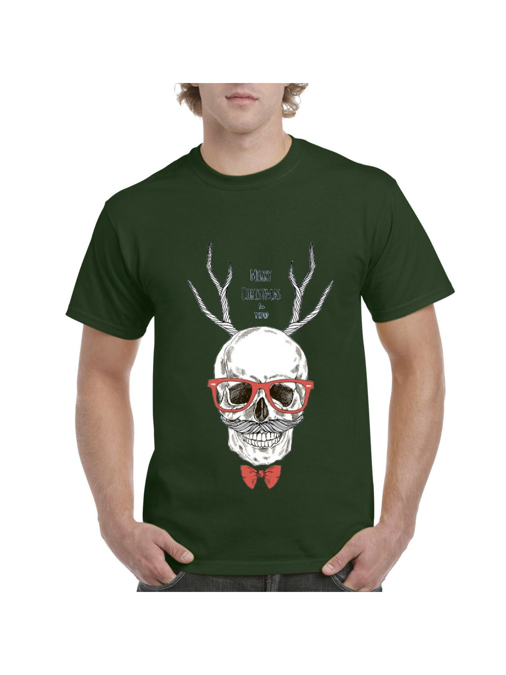 Men Size 5XL - Christmas Skull 