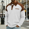 thumbnail image 6 of Mens Waffle Spring Clothes, Long Sleeve Shirts for Men Casual Vintage Solid Color Lapel V Neck T-Shirts with Pockets, 6 of 6