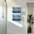 thumbnail image 3 of Bathroom Rolled Towel Rack: 4-Tier Wall Mounted Towel Storage Holder, Hanging Organizer for Towels, Blankets, Large Bath Sheets, Space Saving in RV, Closet, Toilet, Cabinet, Black Metal, 3 of 6