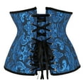 thumbnail image 3 of Grebrafan Steampunk Underbust Corset Women Sea Blue S, 3 of 5