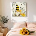 thumbnail image 4 of Canvas Wall Art Honey Gnome Canvas Art Print Daisy Bee Pastoral Farmhouse Retro Background Pictures Wall Decor for Living Room Bedroom Artwork Decorations Stretched Framed Ready to Hang 8"x8", 4 of 9