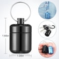 thumbnail image 4 of 4 Pack Ear Plug Carrying Case Keychain, Portable Keychain Pill Holder Case, Waterproof Metal Earplug Case Pill Container,4 * Metal earplug cases,Blue & Black, 4 of 6