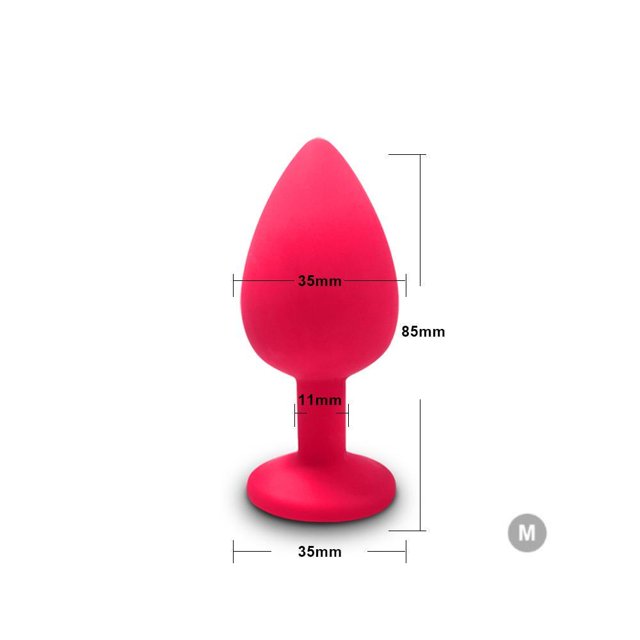 XBONP 1PCS Ensemble de Plug Anal Jouets Anaux Plugs Fessiers pour Débutants Femmes Hommes,m-Rouge