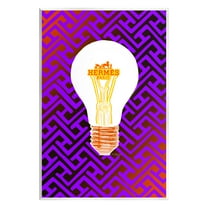 Stupell Industries Patterned Glam Lightbulb Beauty & Fashion Painting Unframed Art Print Wall Art, 10 x 15