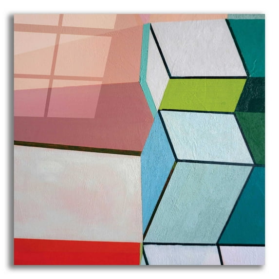 Epic Art 'Angles No. 2' by Naomi Taitz Duffy, Acrylic Glass Wall Art, 12"x12"