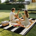 thumbnail image 4 of Orange Pumpkins Fall Outdoor Rug for Patio/Deck/Porch, Non-Slip Large Area Rug 5 x 7 Ft, Thanksgiving Botanical Striped Farmhouse Indoor Outdoor Rugs Washable Area Rugs, Camping Rug Carpet Runner, 4 of 8