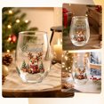 thumbnail image 5 of Christmas Glasses, Stemless Drinking Glass Cups for Xmas Birthday Party Home Kitchen Tabletop Holiday Decor, 5 of 7