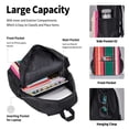 thumbnail image 6 of Naloa Vertical Stripes Print Large Capacity Backpack Lunch Bag Pencil Case Combination 3 Piece Set for Student, 6 of 8