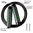 thumbnail image 2 of Weighted Jump Rope - For fitness , cardio, boxing , endurance training, Jumping Exercise. - green black, 2 of 5