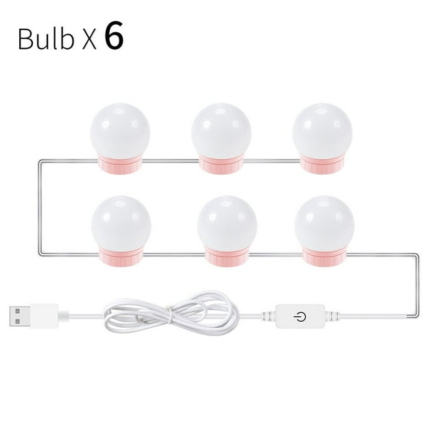 LED Makeup Mirror Light Bulb Lights Stepless Dimmable Wall Lamp 6 10 14Bulbs Kit for Dressing Table ,Widely Use