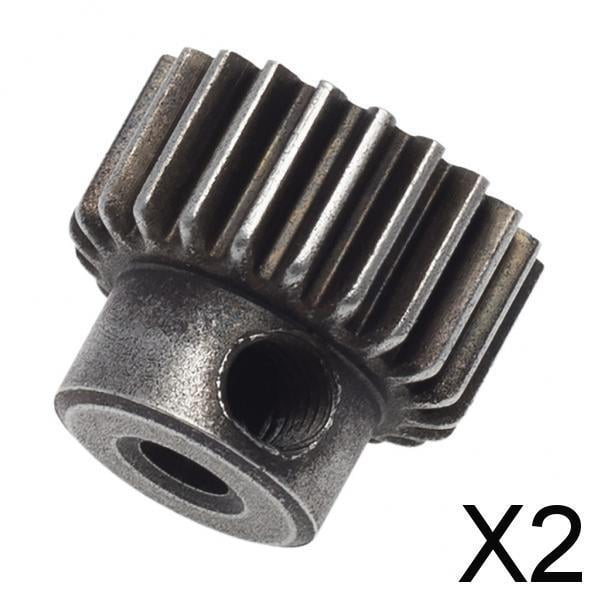 2x Engranaje de Piñón de Actualización de Metal Endurecido, Transmisión de Motor RC para 104001, Accesorios de Coches RC, Piezas de Repuesto 2 piezas