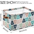 thumbnail image 3 of Coolnut Foldable Storage Bins Colorful Triangle Fabric Storage Baskets Collapsible Decorative Baskets Closet Organizer Bins with PU Handles for Shelves Home Closet Living Room-2Pack Decor Gifts, 3 of 7