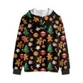 thumbnail image 2 of Xoenoiee Christmas Cookies Tree Candy Coffee Print Zip Up Hoodies Sweatshirts for Boys Girls, Teen Kids Hooded Long Sleeve Pullover Sweatshirt with Large Pocket, 14-16 Years, 2 of 7