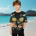 thumbnail image 4 of Virmaxy (3-14Years) Boys Girls Fashion Cute Printed Shirt Kids Baby Casual Short Sleeve Cotton Tops Summer Loose Casual Trendy Pullover Shirt Multicolor-6 9 Years, 4 of 9