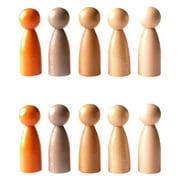 The Freckled Frog Peg People of the World Wooden People - Set of 10 - Ages 12m+