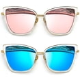 thumbnail image 1 of Lentes de sol Joopin Becky Cateye espejo rosa y azul para mujer, 1 of 6
