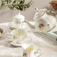 thumbnail image 3 of Tea Set 22-Piece Porcelain Ceramic Coffee Tea Gift Sets Cups Saucer Service for 6 Teapot Sugar Bowl Creamer Pitcher and Teaspoons Porcelain Tea Set for Mother's Day(WITHOUT Mug Hooks))), 3 of 5