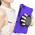 thumbnail image 3 of Dteck Kids Case for Samsung Galaxy Tab A 10.1 inch 2019 SM-T510/T515/T517, Heavy Silicone Shockproof Case Kids Friendly Cover with Shoulder Strap/Handle Stand,Purple, 3 of 7