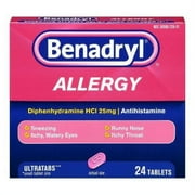 4 Pack - Benadryl Allergy Ultratab Tablets 24 Tablets Each