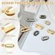thumbnail image 3 of Uxcell 2Pcs Ojetes de Tornillo, Ojetes Ovalados de Aleación de 1 pulgada para Bolsas, Cortinas y Reemplazo de Ropa de Costura DIY, Dorado, 3 of 6