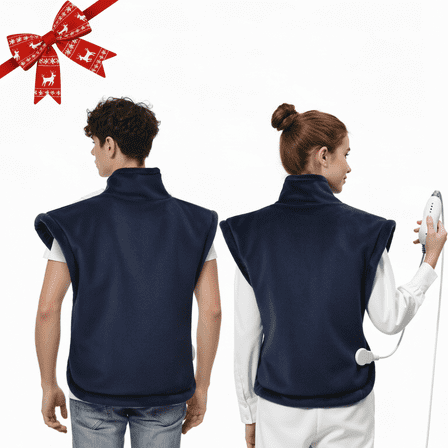 Entil Large Heating Pad, 4 Heat Levels & 2H Auto-off, 24" x 33" Dark Blue