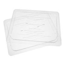 HEANUJJ 2Pcs Reusable Clear Half Size Steam Table Pan Covers for Catering and Commercial Use