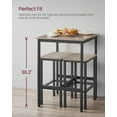 thumbnail image 4 of CQAOE Bar Table, Small Kitchen Dining High Top Pub Cocktail Table for Living Room Party, Sturdy Metal Frame, 23.6 x 23.6 x 36.2 Inches for Narrow Spaces, Easy to Assemble, Greige and Black, 4 of 6