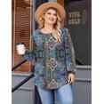 thumbnail image 4 of Zeagoo Womens Plus Size Tops Long Sleeve T-Shirts Crew Neck Flowy Tunic Fall Casual Loose Blouse, 4 of 4