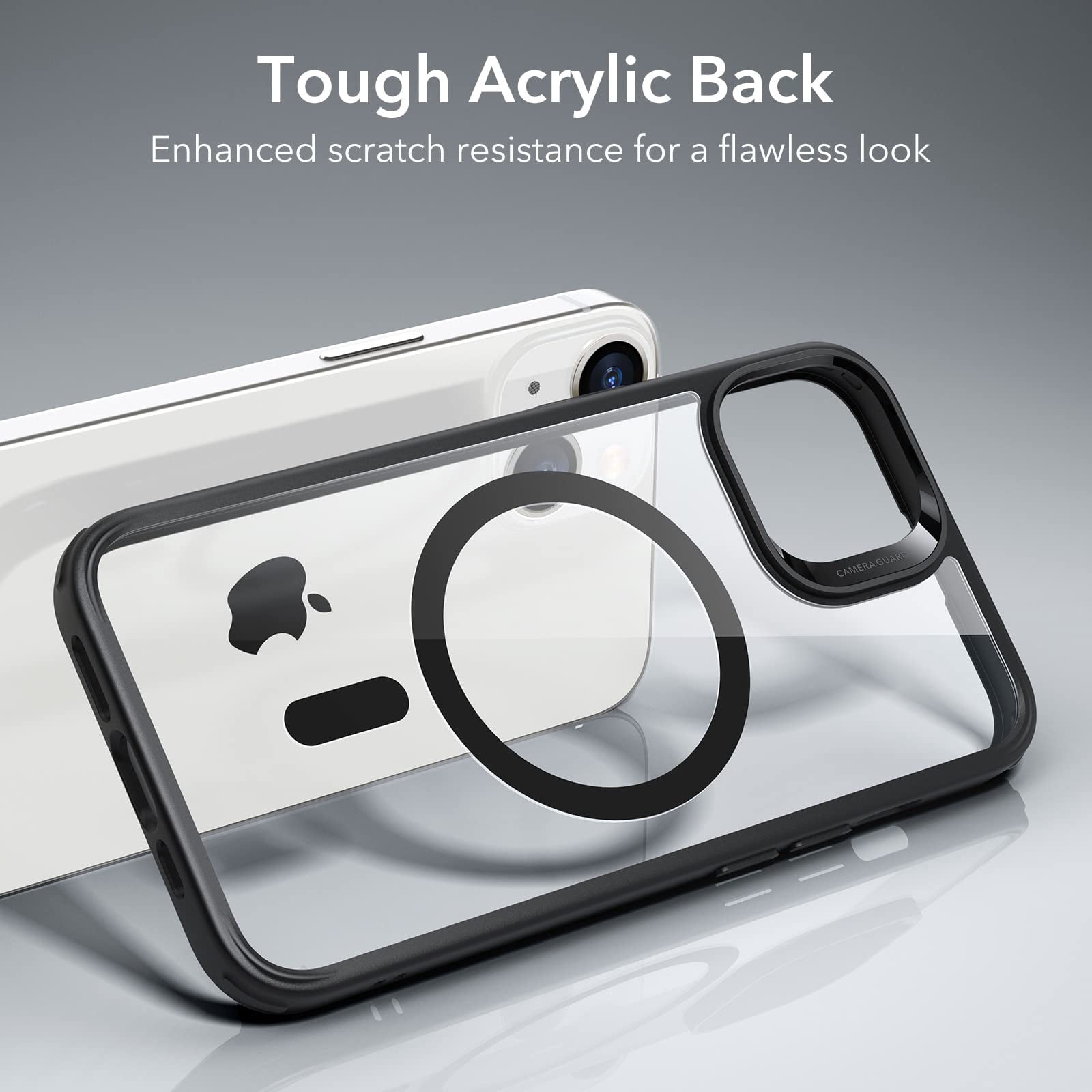 Esr For 14 Plus Case  Compatible With Magsafe Shockproof Military-grade Protection Yellowing Resistant Magnetic Phone 14 Classic Hybrid (halolock) Clear Black