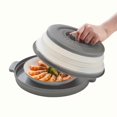 thumbnail image 1 of LOVEVER Multi-Layer Microwave Splash Cover with Tray Set  10.6-Inch Bpa-Free Lid  Food-Safe Microwave Splash Guard  Suitable for More Dishes  Blue/Grey/Green Options, 1 of 5