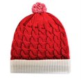 thumbnail image 3 of KESIS Santa Christmas Cable Knitted Beanie One Size Red, 3 of 3