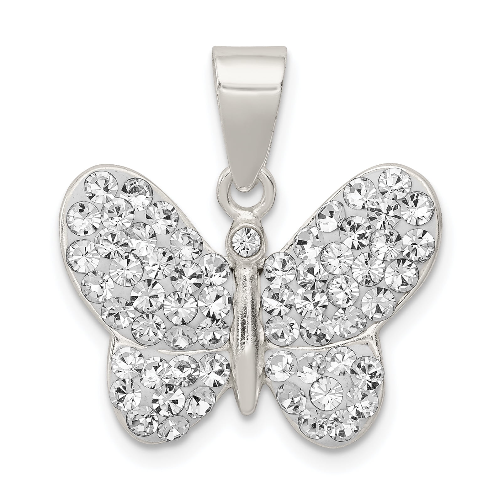 Sterling Silver Stellux Crystal Butterfly Charm