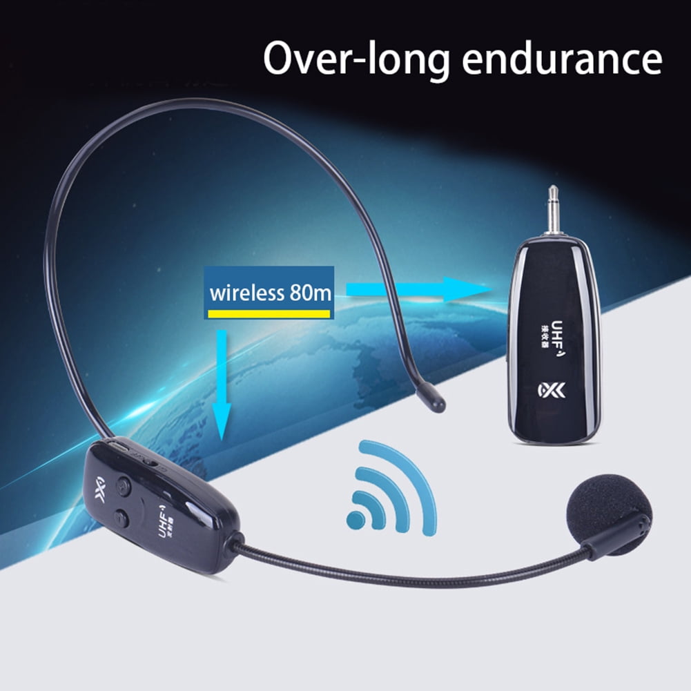 portable microphone headset with speaker