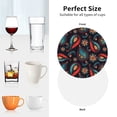 thumbnail image 6 of Lsque Paisley1 Pattern 4" Drink Coasters Set of 4, PVC Leather Absorbent Coasters, Table Coaster Set Decorative Coffee Cup Coasters Housewarming Gift -Round Shape, 6 of 6