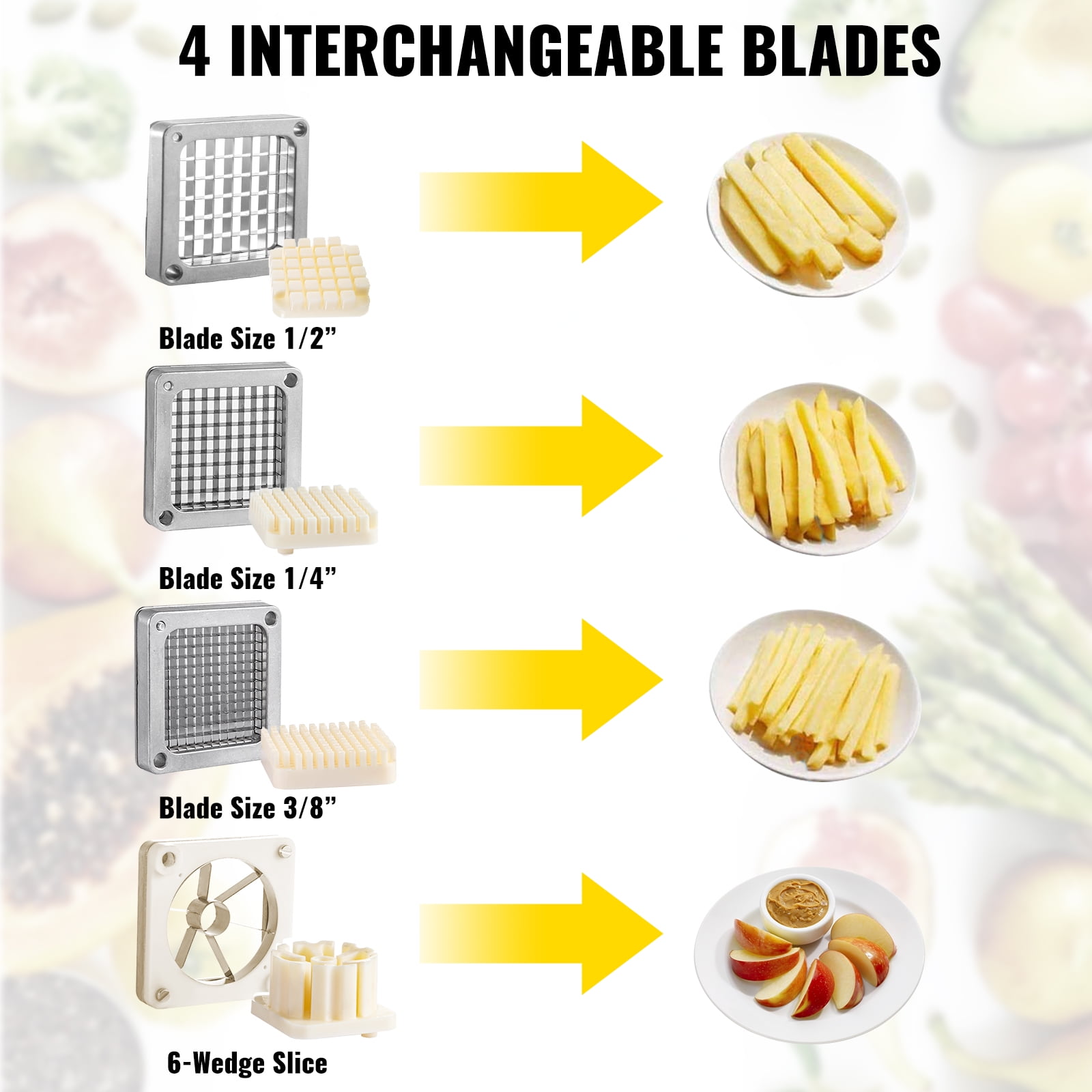 3/8 Blade WICHEMI Commercial Vegetable Chopper Dicer Blade Replacement Stainless Steel Blade for Chopper Dicer Commercial Vegetable Fruit Dicer Replace Blade 