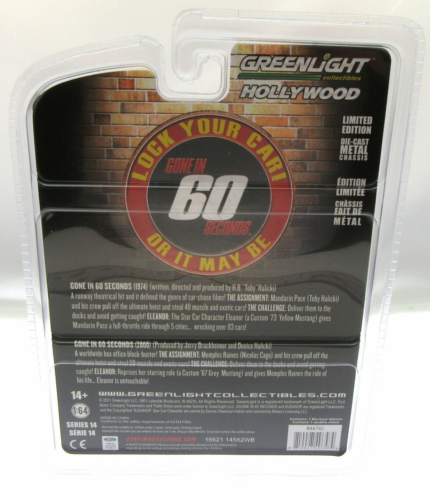 Gone In 60 Seconds  1967 Ford Mustang Eleanor  Greenlight  Die Cast