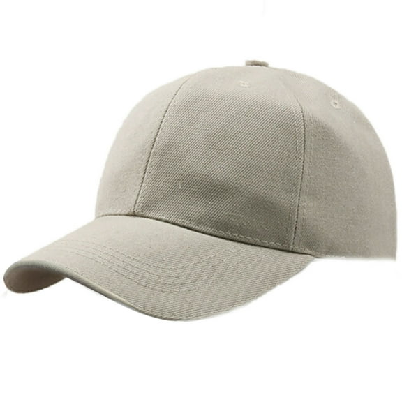 ZHENHONG Womens Baseball Caps Women Baseball Cap Snapback Hat Hip-Hop Adjustable Casual Solid Color Headwear Beige