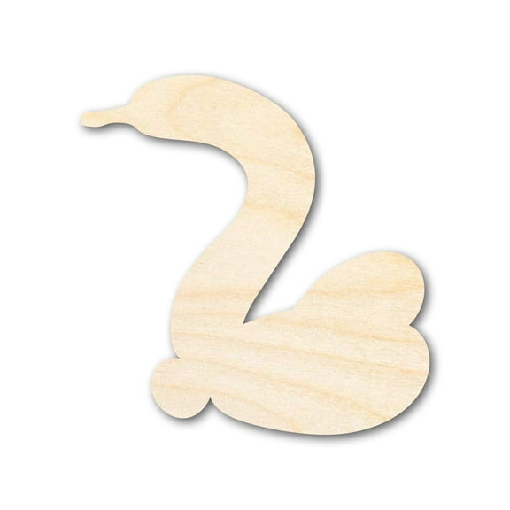 Unfinished Wood Balloon Swan Shape 3" / 1/4"