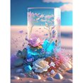 thumbnail image 1 of (JC192) Lleno Diamantes Flores Playa Fantasía en Un Jarrón Serie Flores Y Plantas Resina 30*40CM, 1 of 9