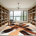 thumbnail image 2 of ODIKA 5'x7' Machine Washable Non-Slip Area Rug, Abstract Black High Traffic Rug, Brown, 1158357, 2 of 7