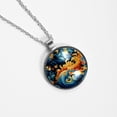 thumbnail image 4 of Sea Slug Women's Circular Glass Pendant Necklace Jewelry, 4 of 5
