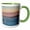 Green/White, variant on 3drose, Seattle. Washington State Ferry in Puget Sound at Sunset, 11oz Two-tone Black Mug